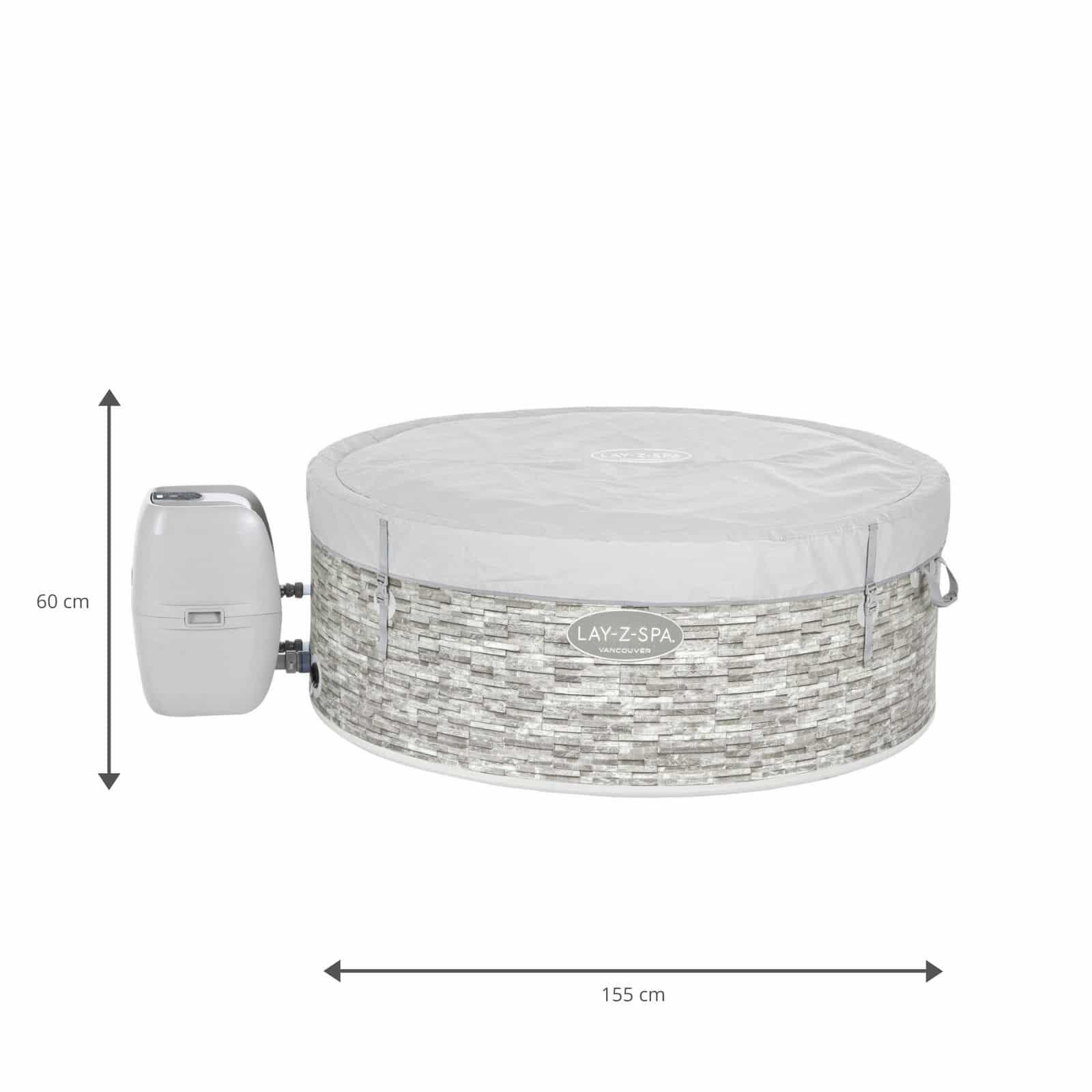 Spa Hinchable Bestway Lay-Z-Spa Vancouver Ø155x60 cm para 3-5 Personas con Airje 4/5
