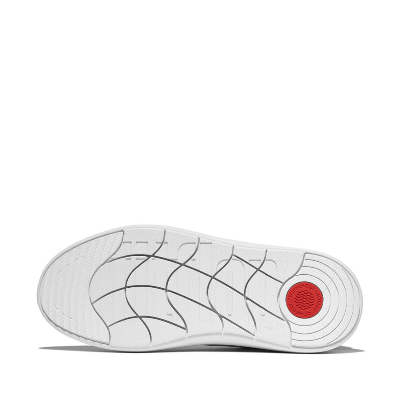 FITFLOP FitFlop Rtg Sequin-Backtab Leather Sneakers  WIT/ROBIJNROOD 37 4/7