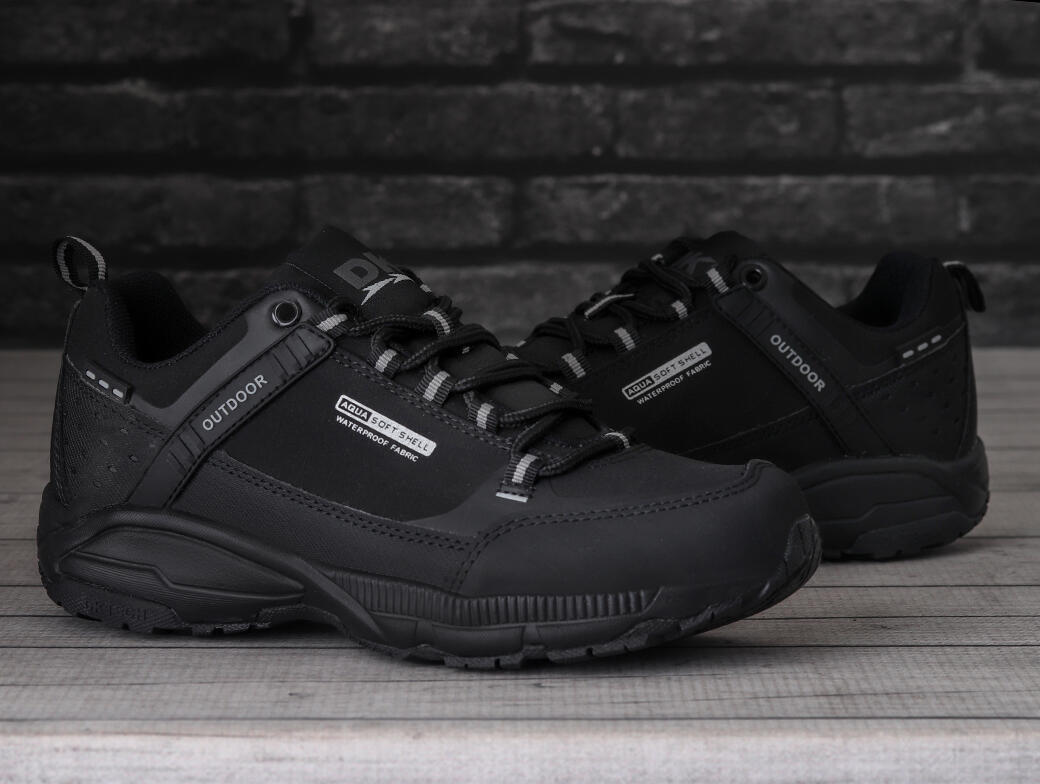 Buty sportowe trekkingowe unisex DK Predator Low 1096 BLK D  SOTFSHELL 2/7
