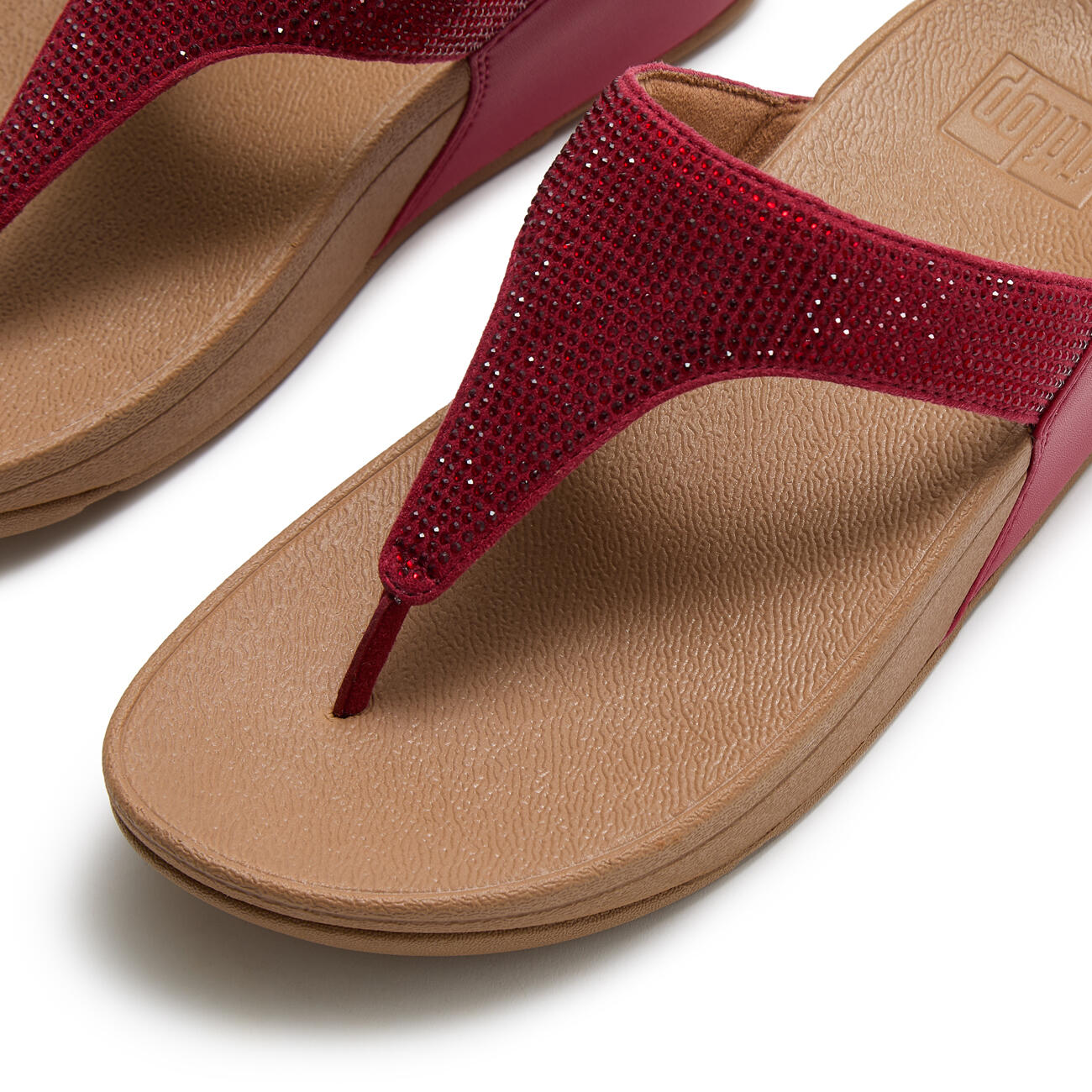 FITFLOP FitFlop Lulu Dames Teenslipper - Rood - Met Glitters en Sierstenen  ROOD 5/7