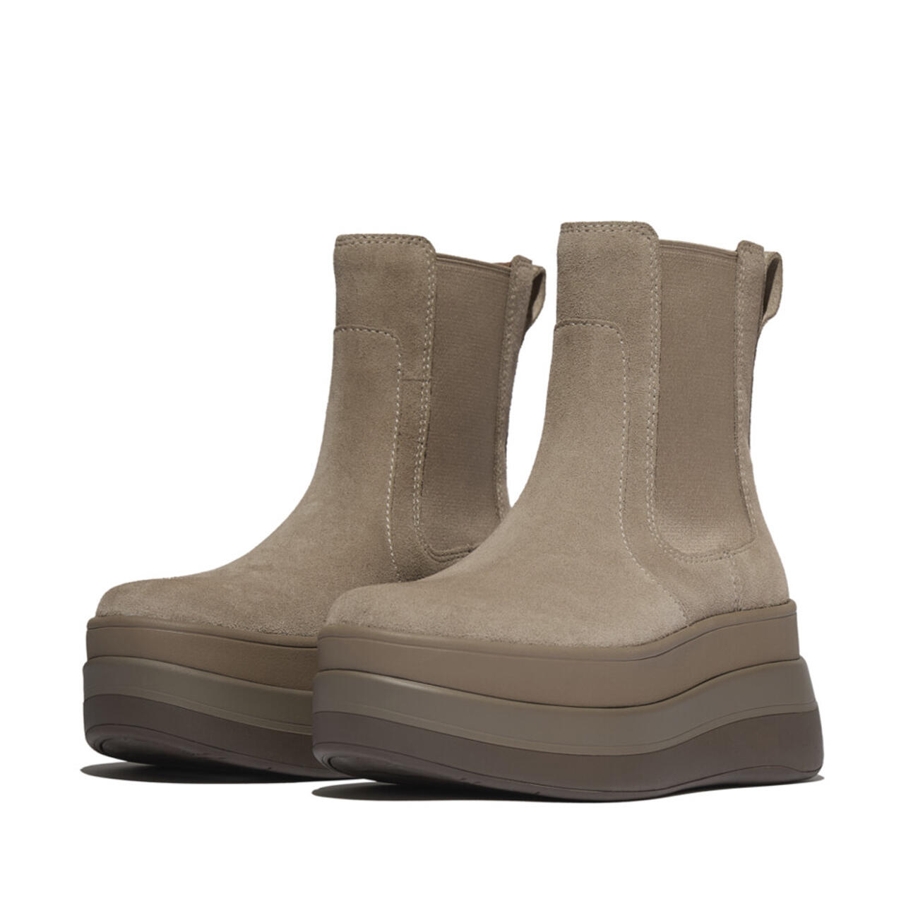 Bottes Fitflop F-Mode Stack Chelsea Cuir/Daim 5/7