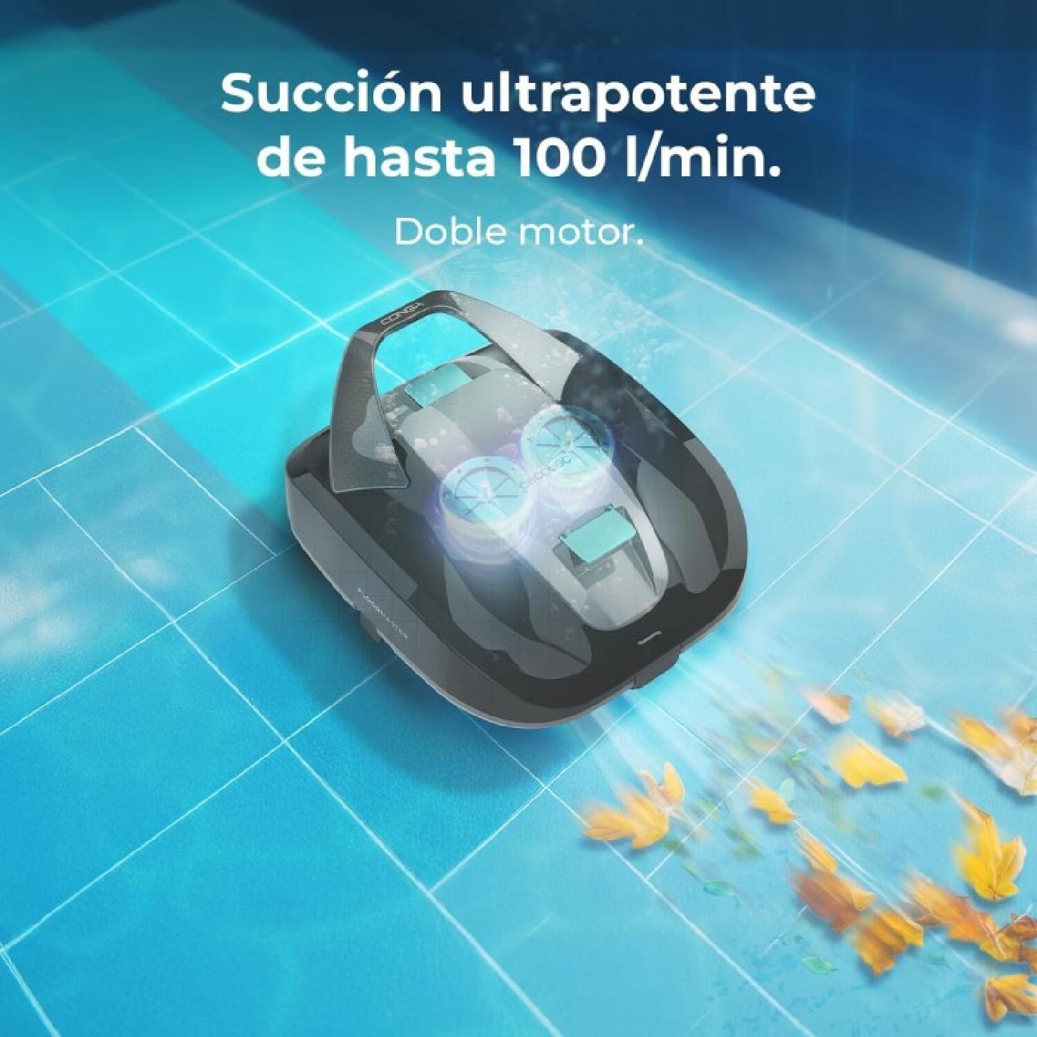 Cecotec Robot Pulisci-Fondo senza Cavo per Piscine senza Pendenza Conga Pooldroi 2/7