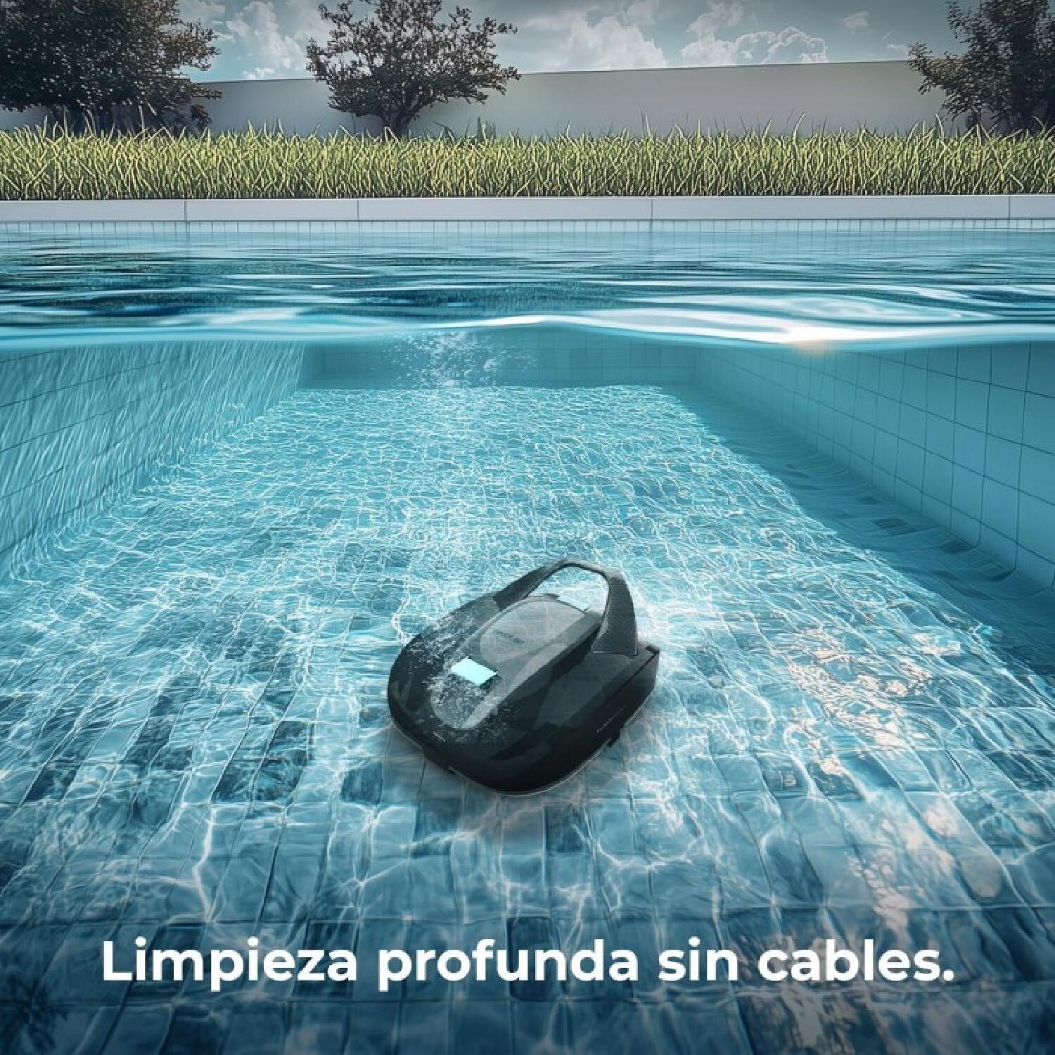 Cecotec Robot Pulisci-Fondo senza Cavo per Piscine senza Pendenza Conga Pooldroi 4/7