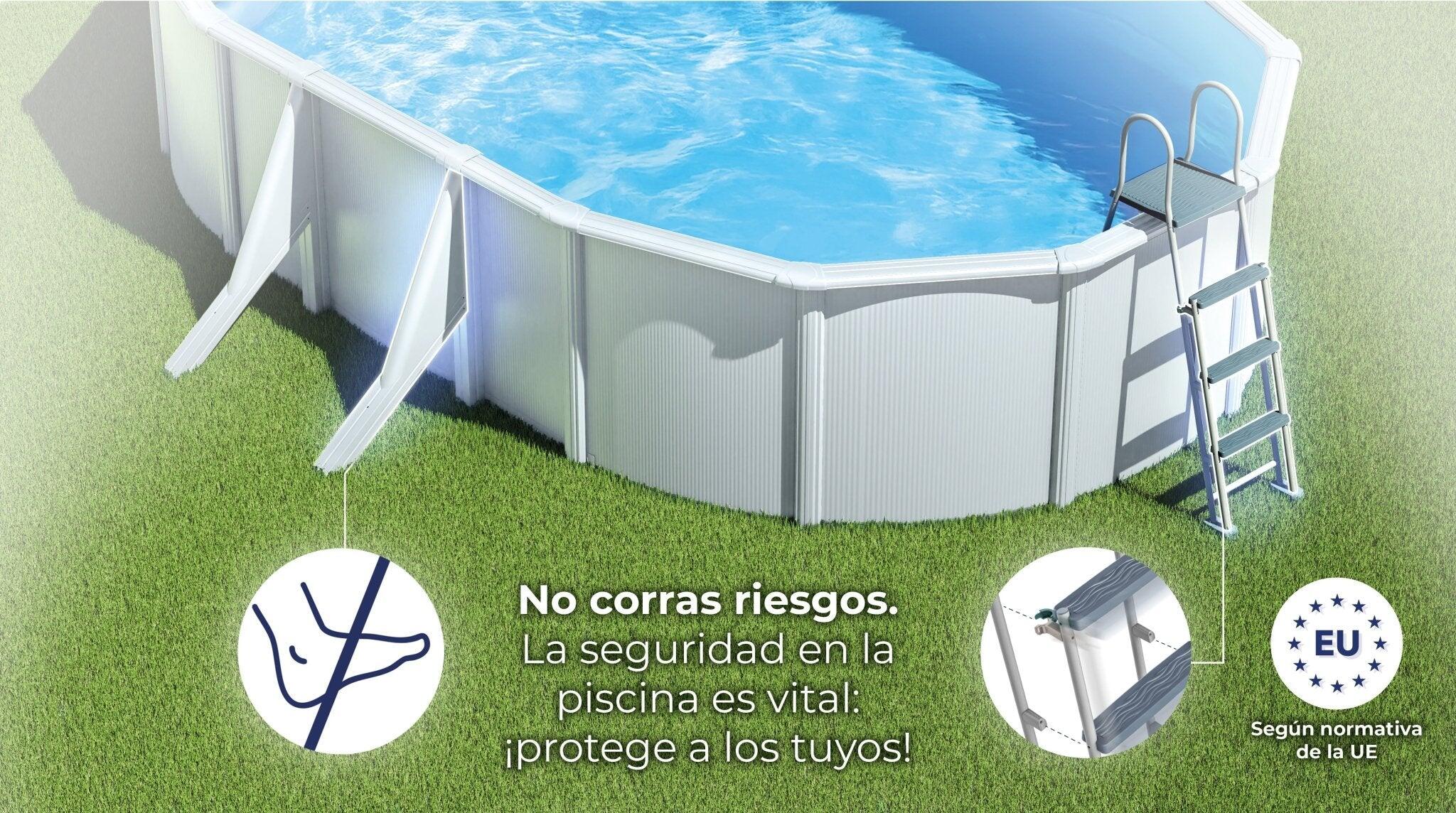 Piscina fuori terra Gre Wet ovale lamiera bianca depuratore 500x300x120 3/7