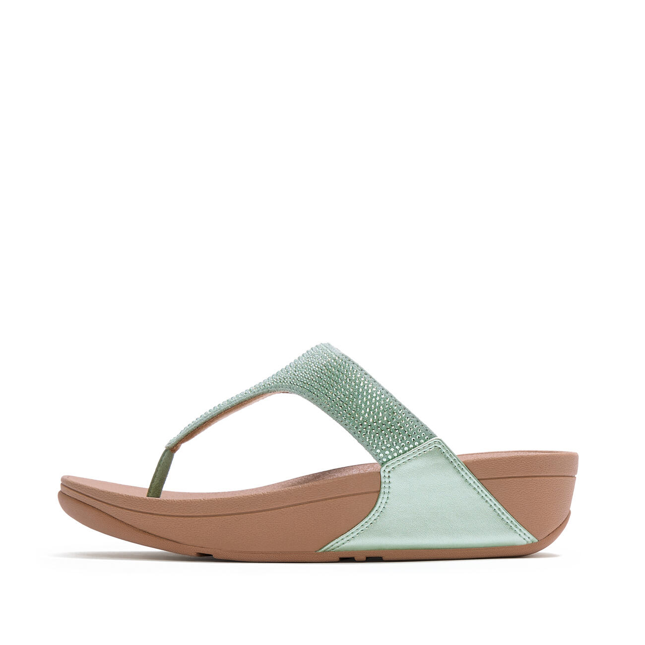 FITFLOP FitFlop Lulu Dames Teenslipper - Mintgroen - Met Glitters en Sierstenen 3/7