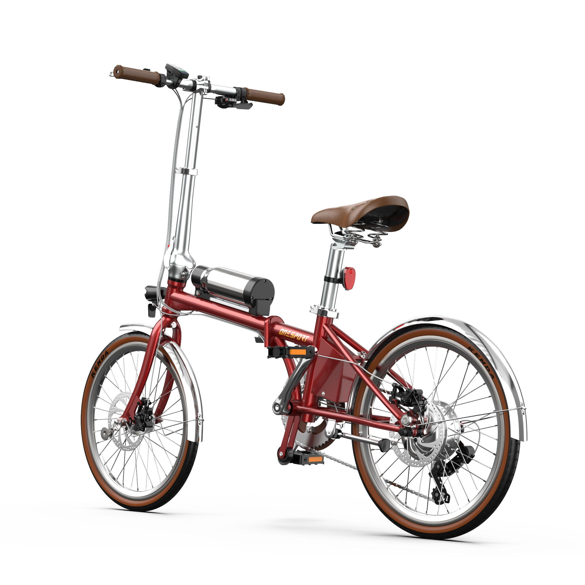 Bicicleta elétrica dobrável e leve OneSport OT02 Pro com sensor de binário 4/7