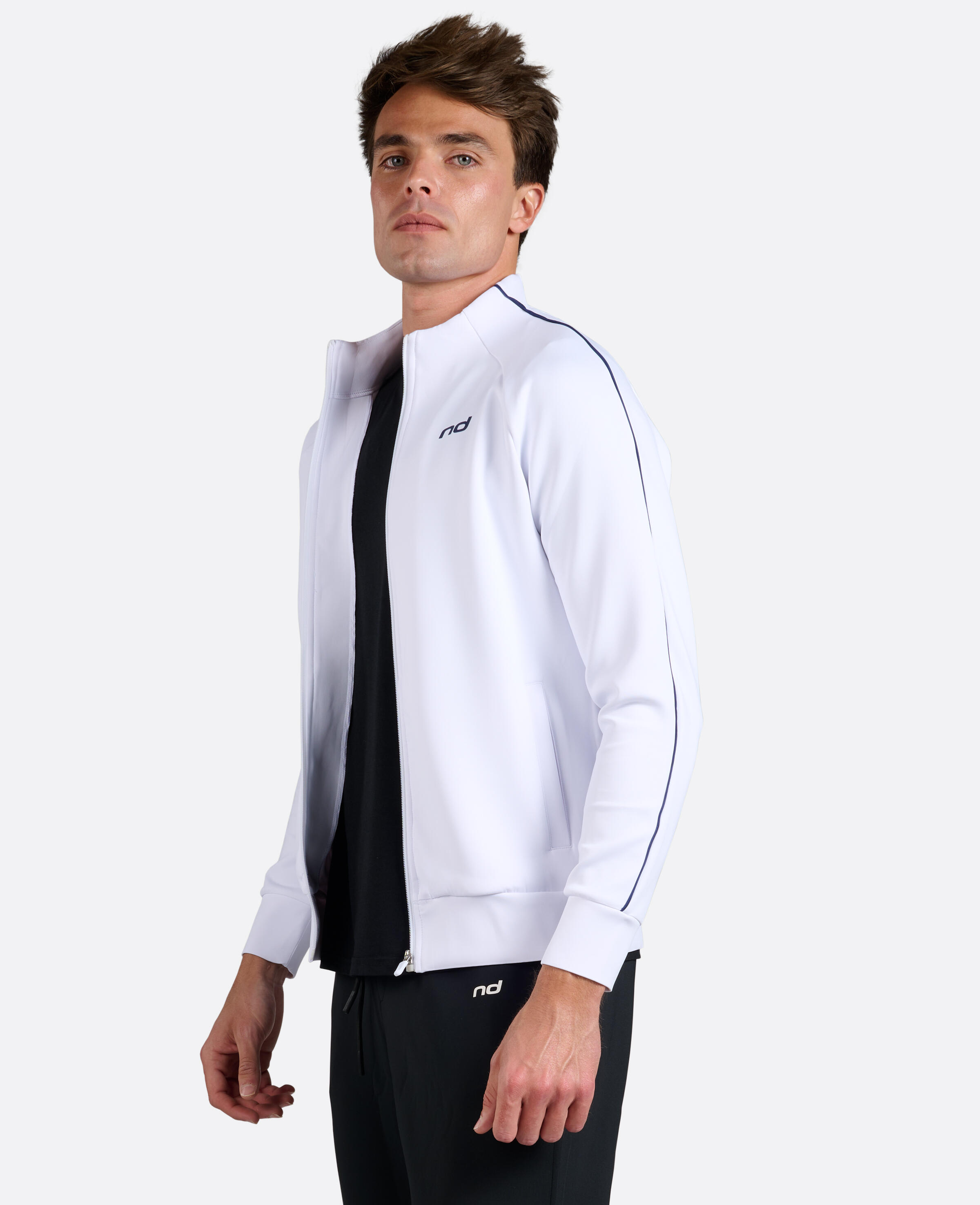 Herren Jacke Padel/Tennis Club Weiß 3/6