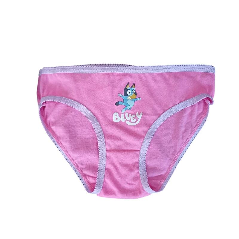 Set 3 perechi chiloți fete, roz, 100% bumbac, Happy, Bluey