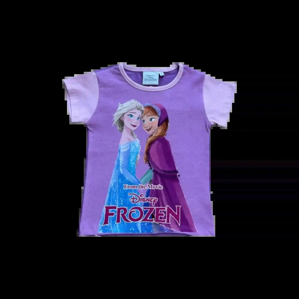 Set 2 piese pentru copii, mânecă scurtă, 100% bumbac, mov, Frozen 2/3