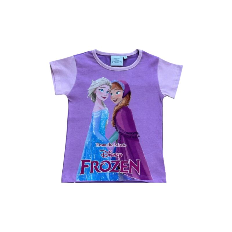 Set 2 piese pentru copii, mânecă scurtă, 100% bumbac, mov, Frozen