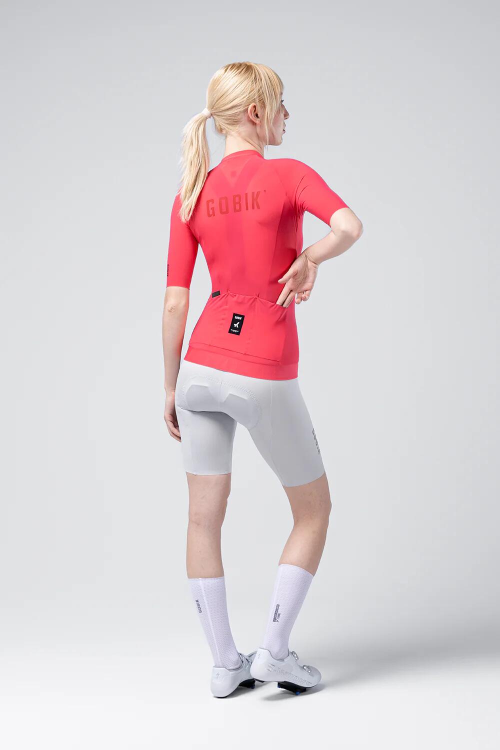 Jersey Korte Mouw CX SOLID Gobik Unisex Cerise - Maat M 4/4