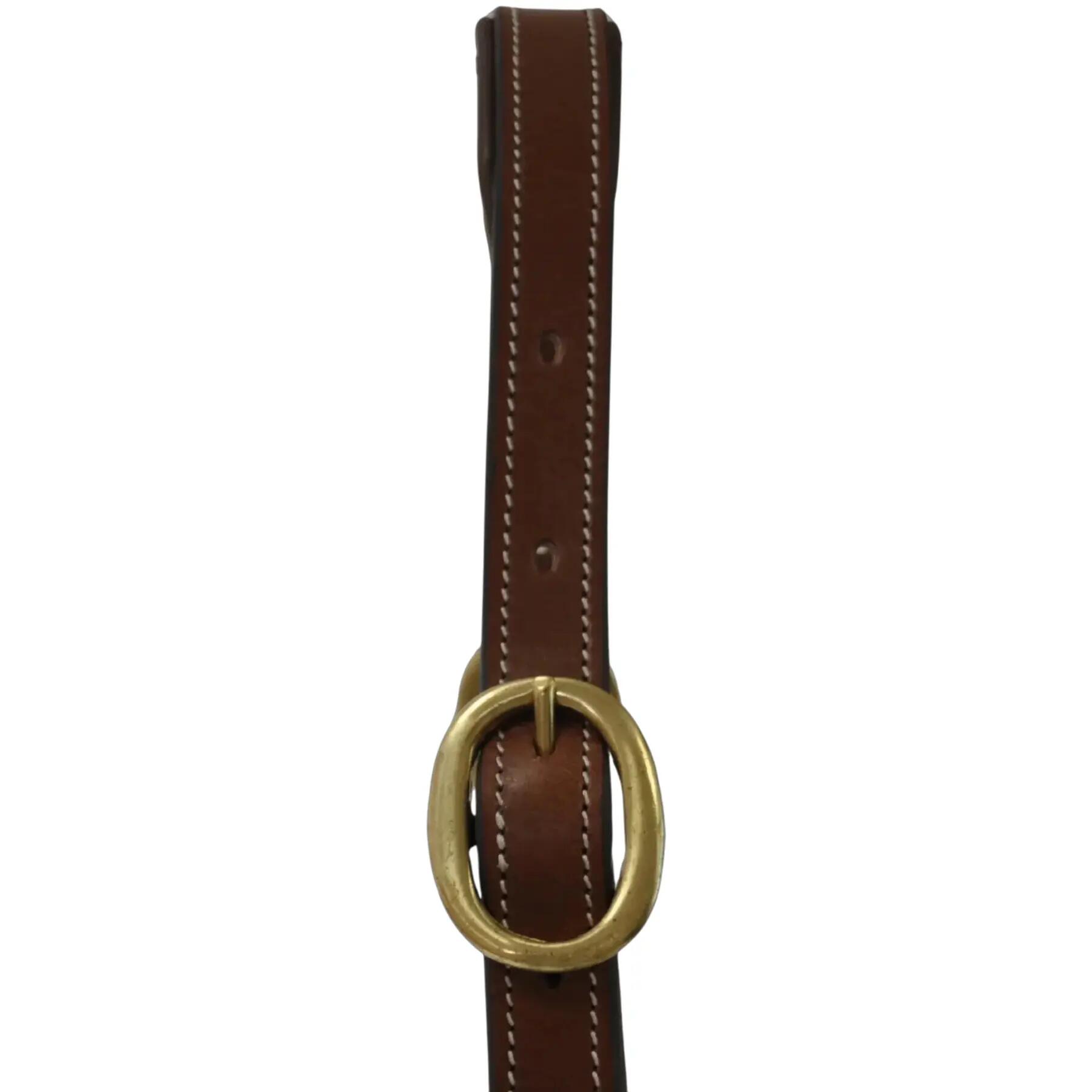 Filete para caballo de cuero con placa T de T 3/7
