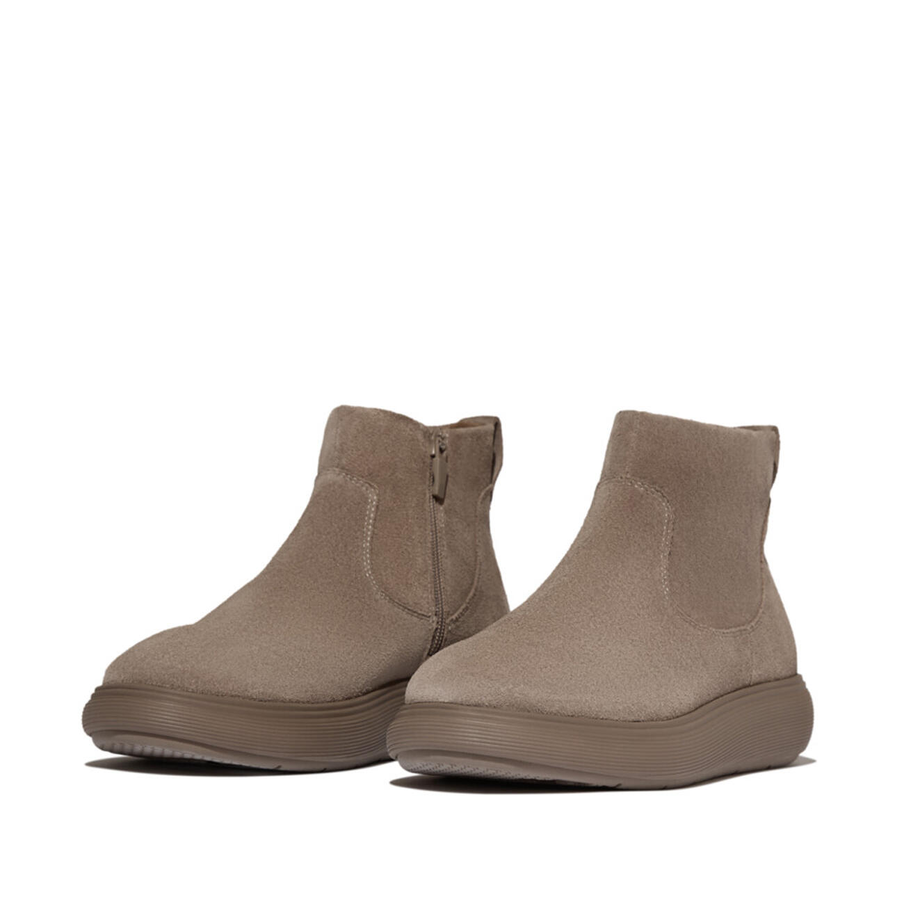 FITFLOP IQ-Comff Suede Zip Ankle Boots  TAUPE 42 5/7