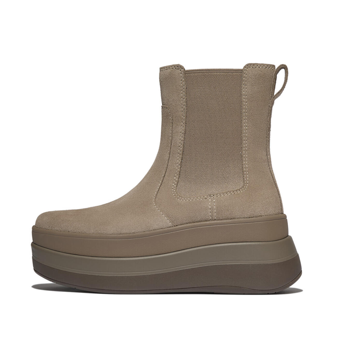 FITFLOP F-Mode Stack Suede Chelsea Boots  TAUPE 42 3/7