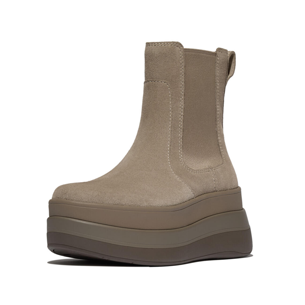 FITFLOP F-Mode Stack Suede Chelsea Boots  TAUPE 42 7/7