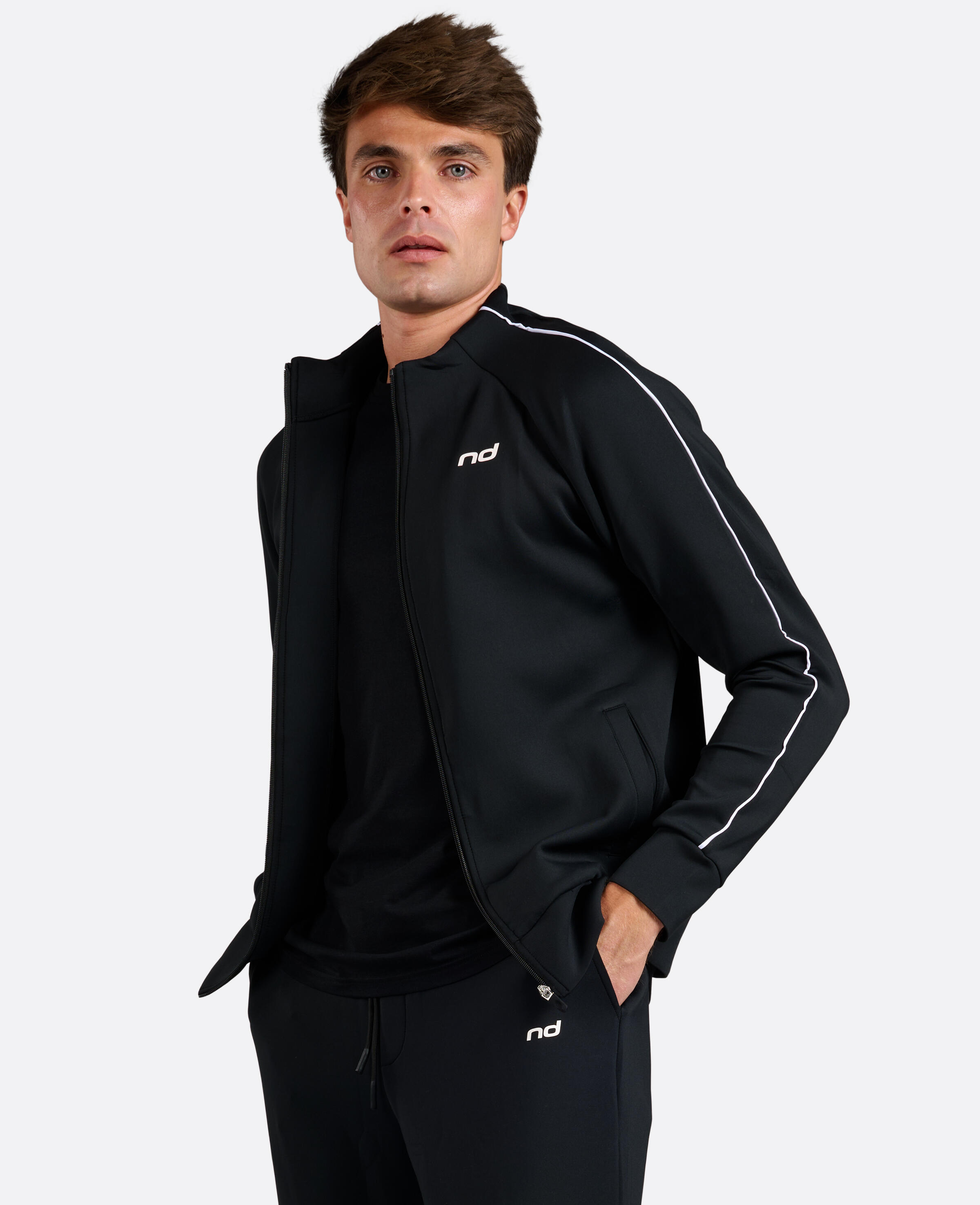 Herren Jacke Padel/Tennis Club Schwarz 3/7