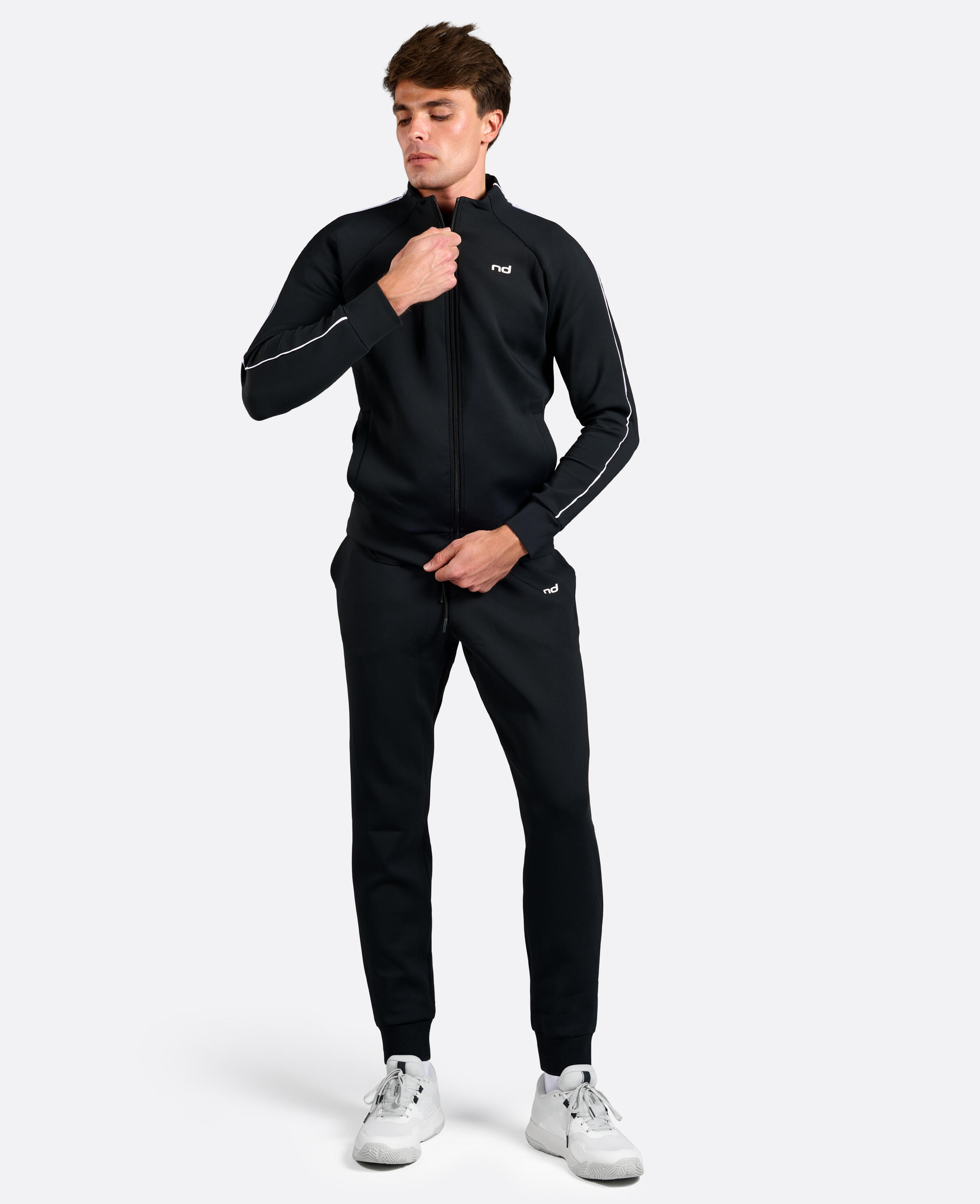 Herren Jacke Padel/Tennis Club Schwarz 2/7