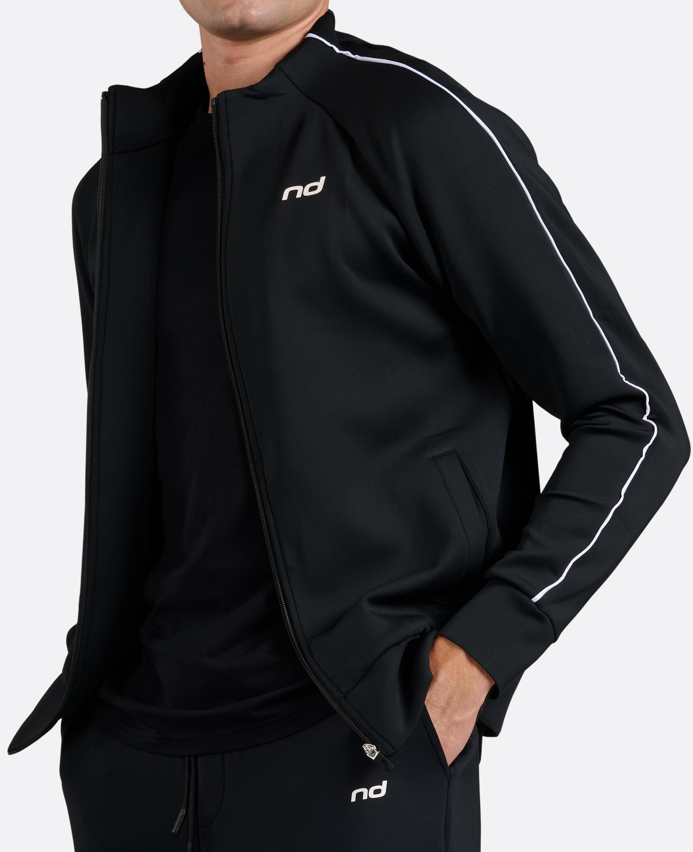 Herren Jacke Padel/Tennis Club Schwarz 7/7