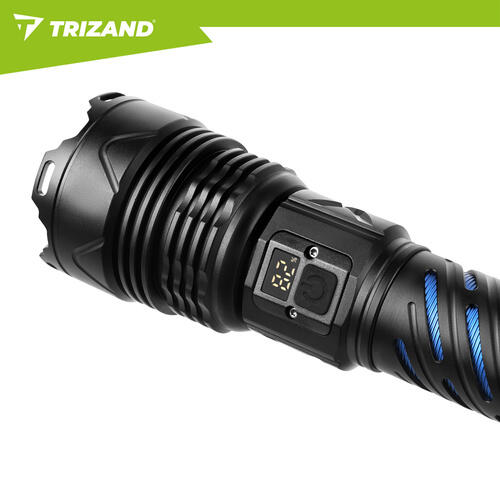Lanterna tactica LED, 1500 lm, 5000 mAh, USB-C, zoom, powerbank, impermeabila