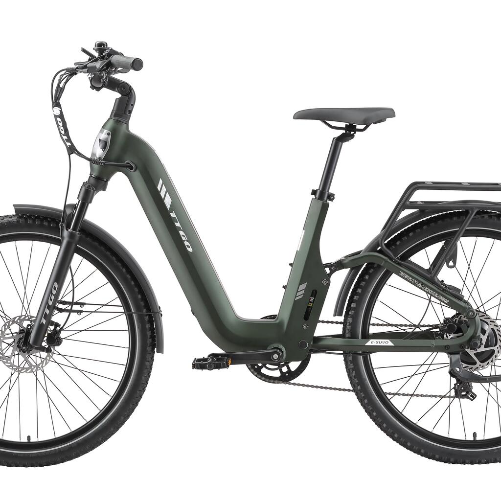 E-SUVO 27.5" electric bike, 48V, 250W, 120km range, 70Nm, suspension