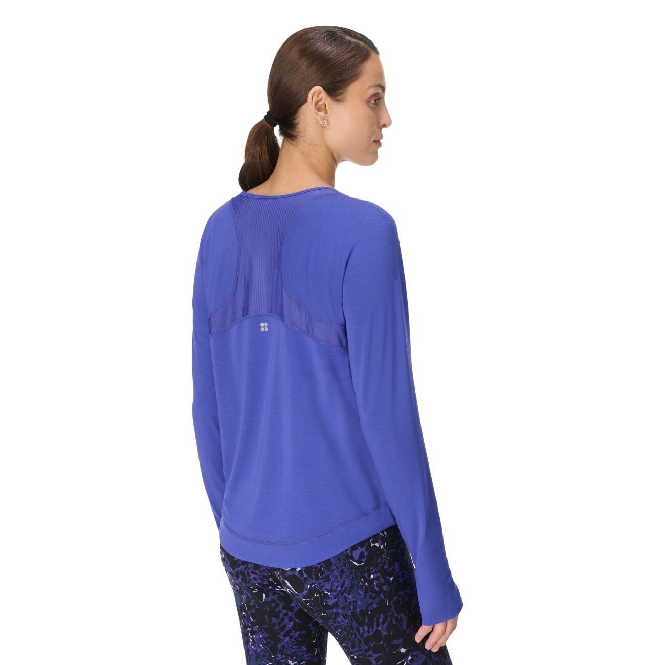 SWEATY BETTY Breathe Easy Mesh Long Sleeve Top  KONINGSBLAUW M 3/7