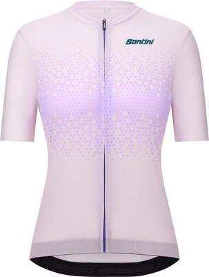 Santini moon paars damesfietsshirt met korte mouwen