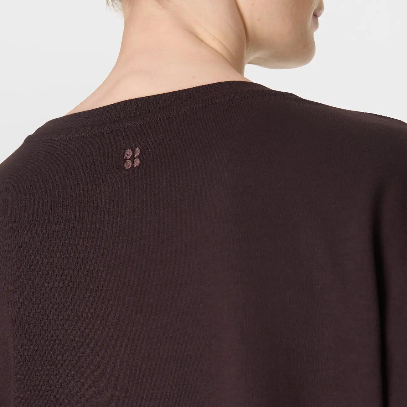 Sweaty Betty After Class Longline Sweatshirt Trui DONKERBRUIN S 4/7