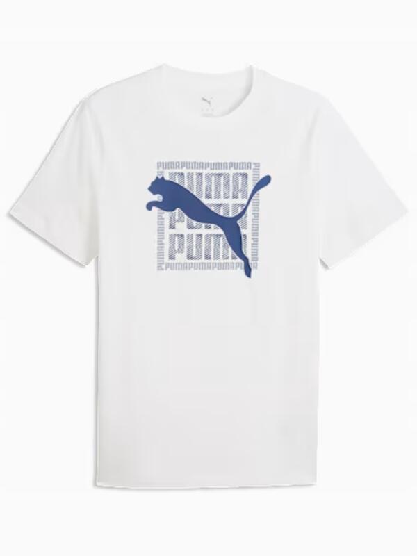 Koszulka Męska Puma Sportowa Biała Bawełniana T-Shirt 3/4