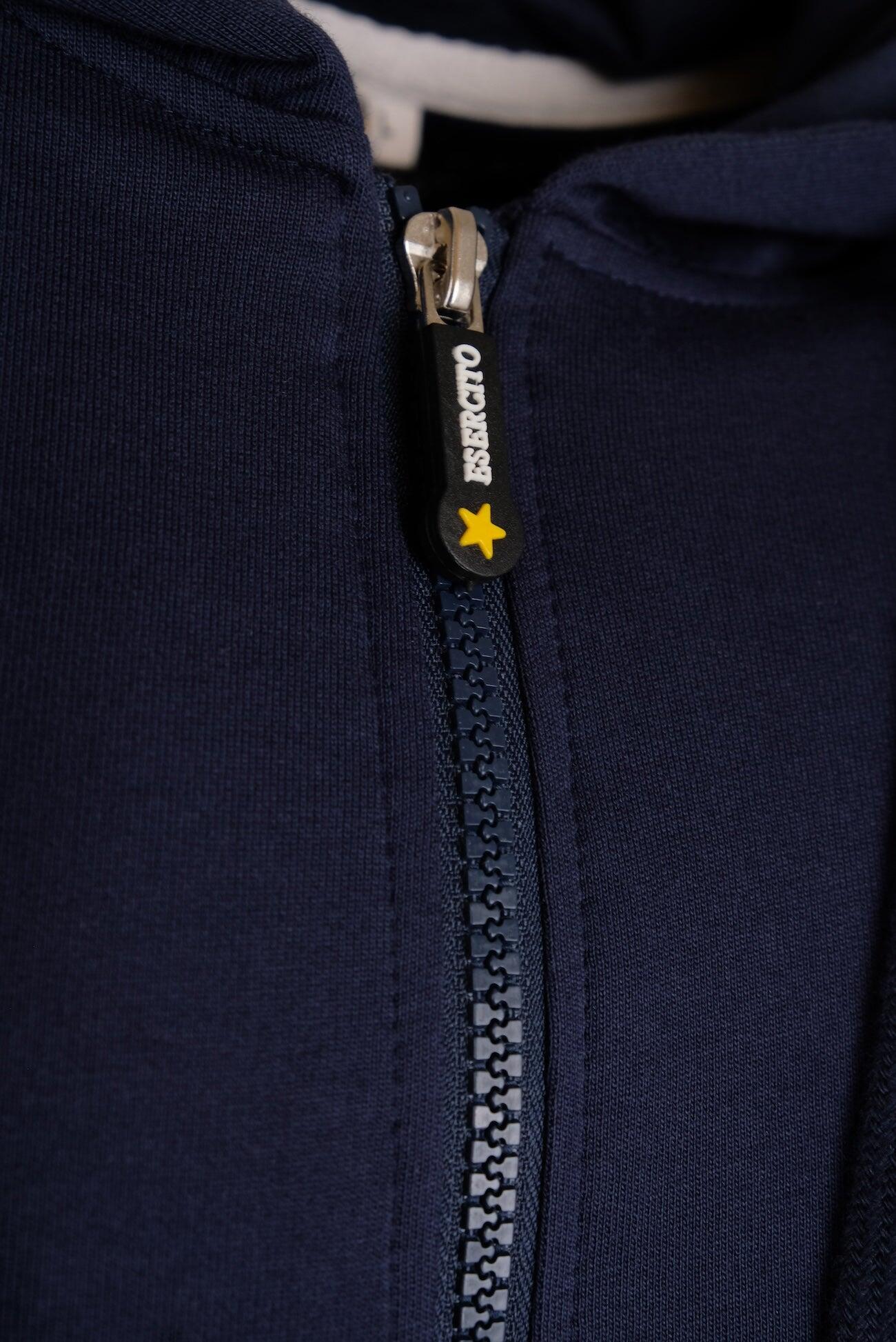 Felpa Aviazione Esercito con zip e cappuccio uomo 3/4