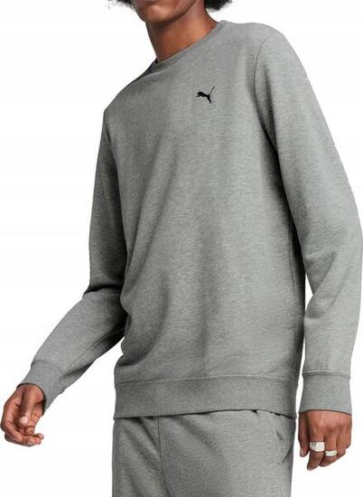 Bluza Męska Puma Sportowa Szara Bawełniana Na Co Dzień Basic