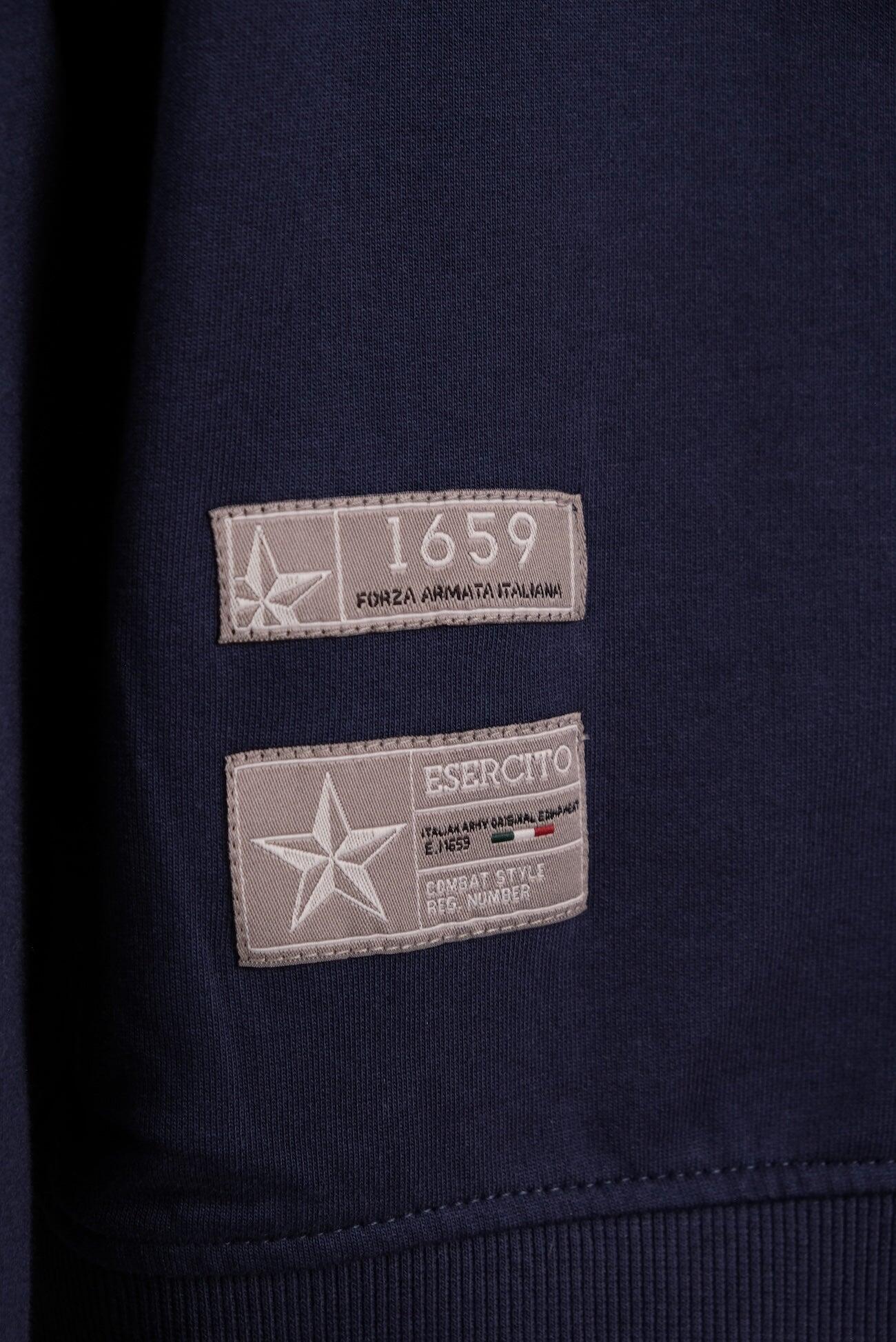 Felpa Esercito con zip uomo 4/4