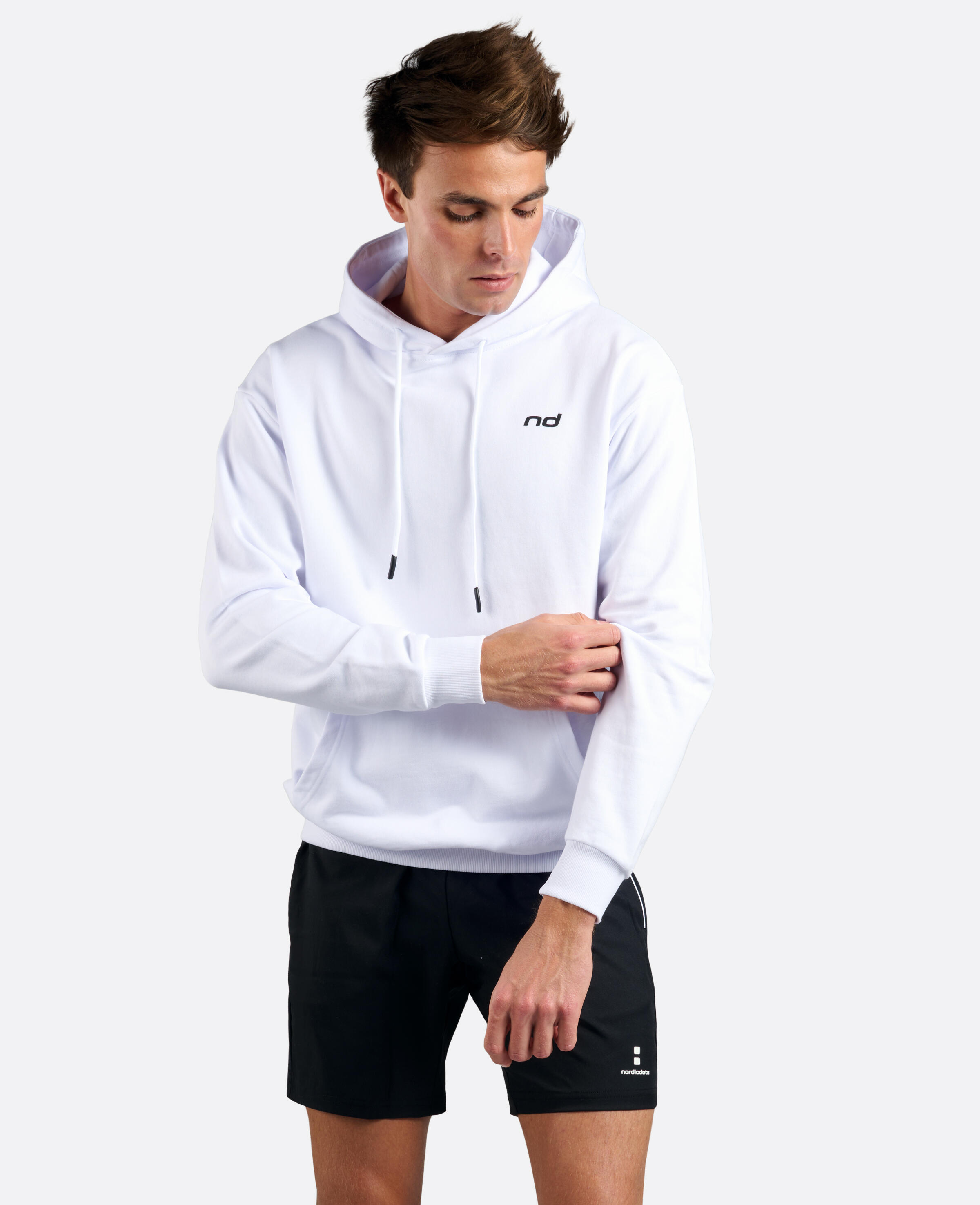 Men's Hoodie for Padel/Tennis White 2/3
