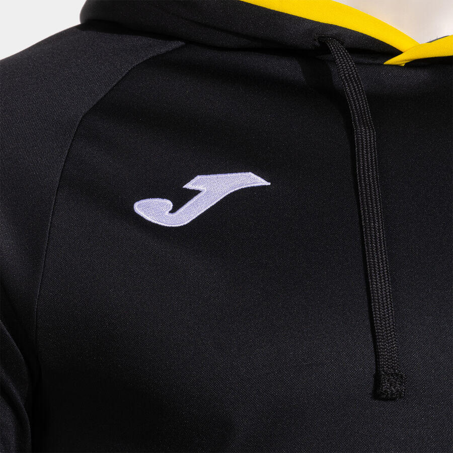 SUDADER CON CAPUCHA JOMA COMBI PREMIUM NEGRO AMARILLO 3/4