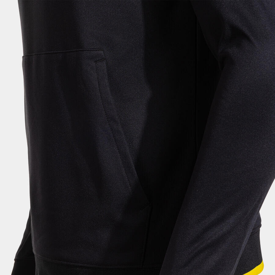 SUDADER CON CAPUCHA JOMA COMBI PREMIUM NEGRO AMARILLO 4/4