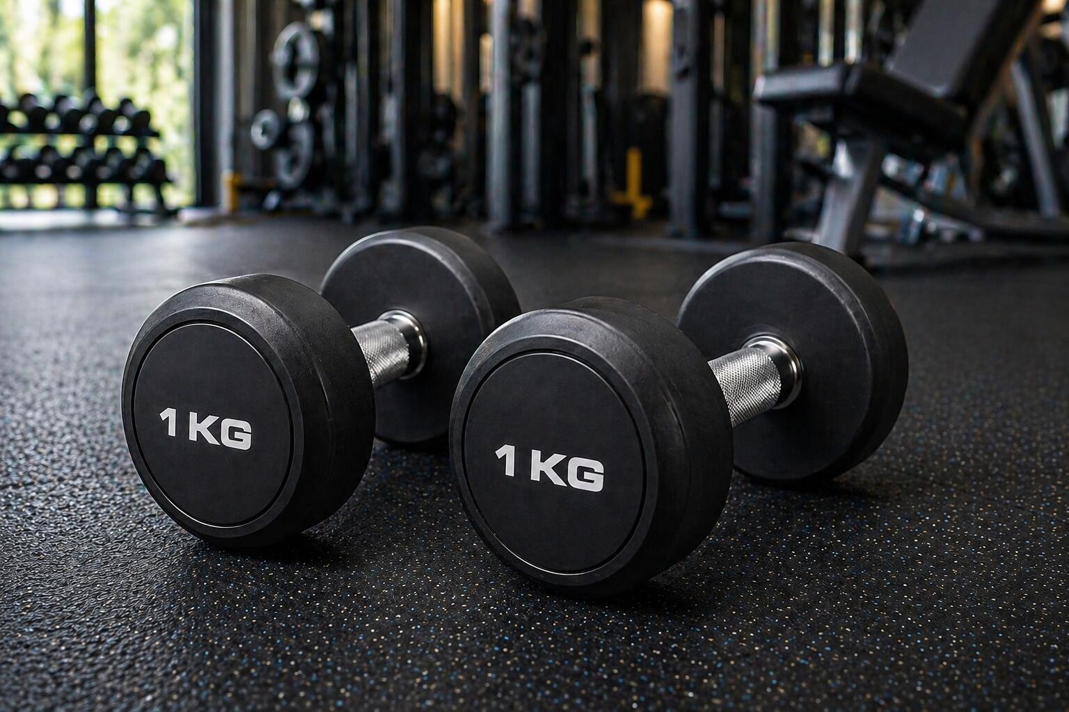 Mancuernas Redondas 1 kg (par) Fitness Musculación 3/3