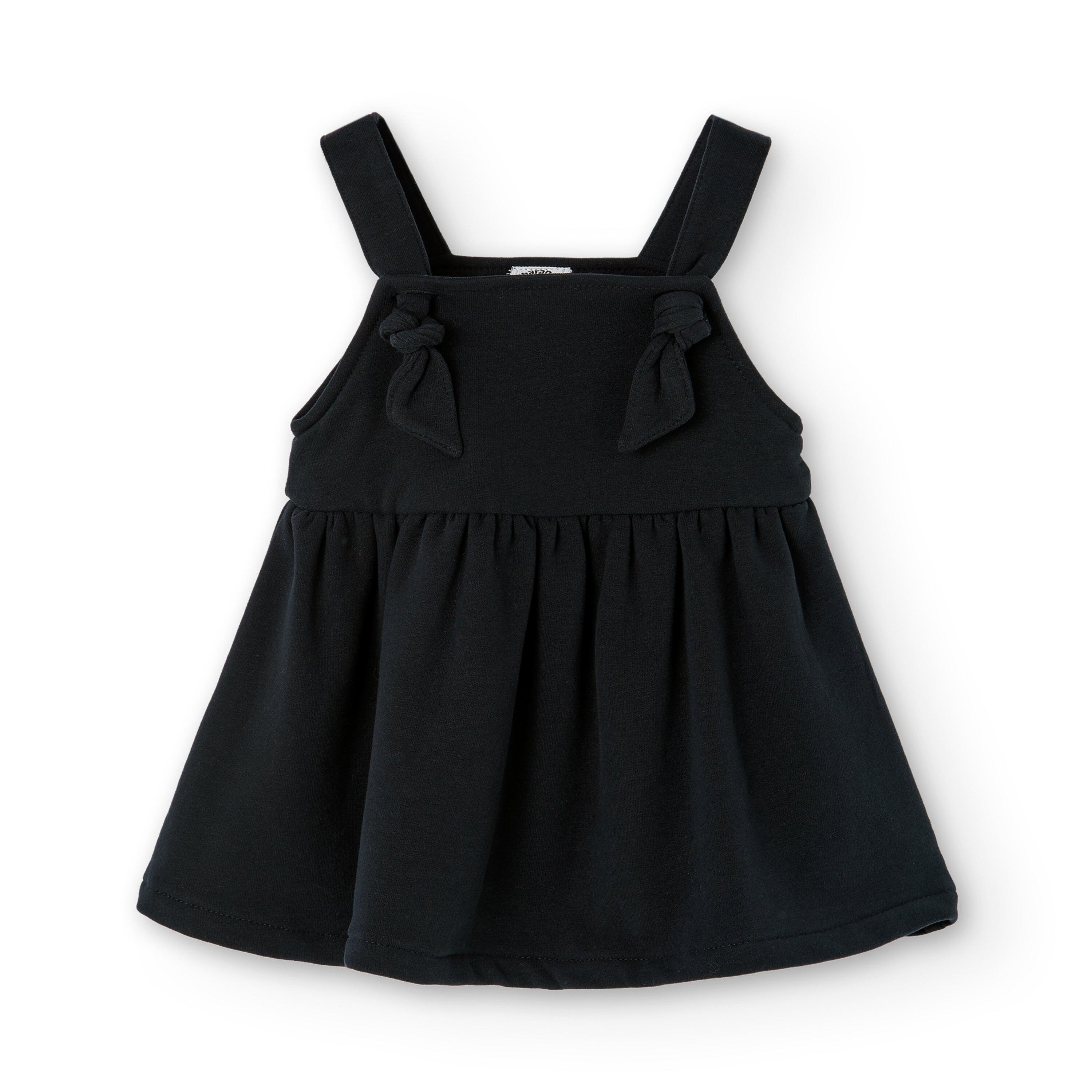 Vestido de bebé negro nudos 3/4