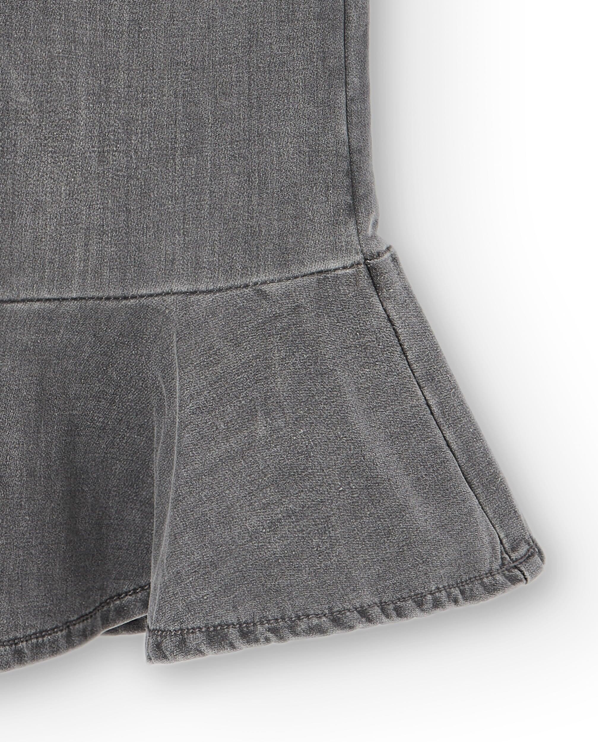 Vestido pichi denim en gris 2/4