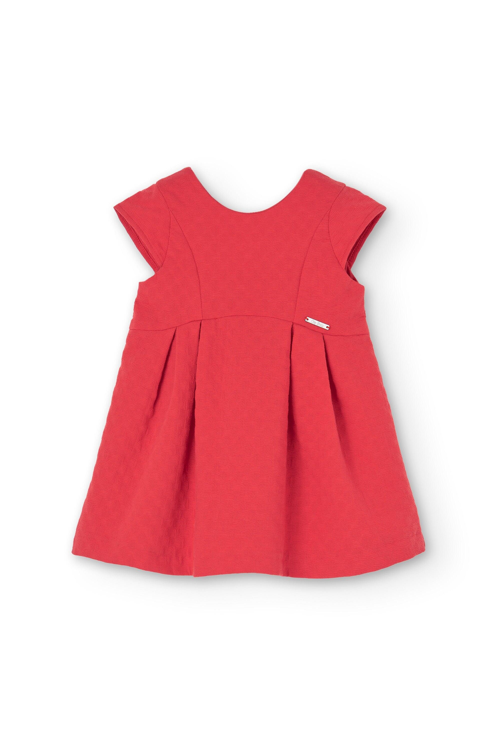 Vestido de bebé niña rojo elegante 2/5