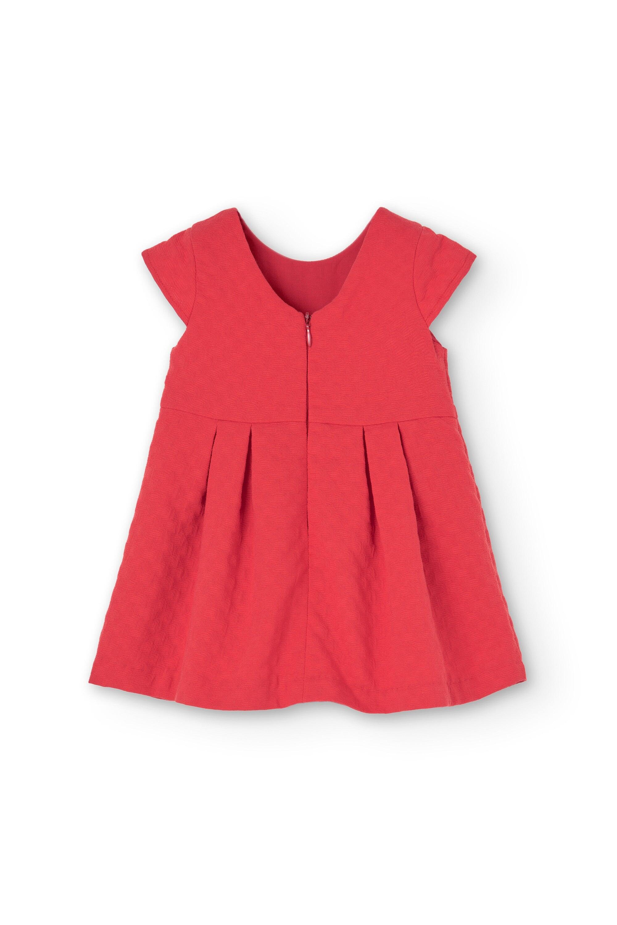 Vestido de bebé niña rojo elegante 5/5