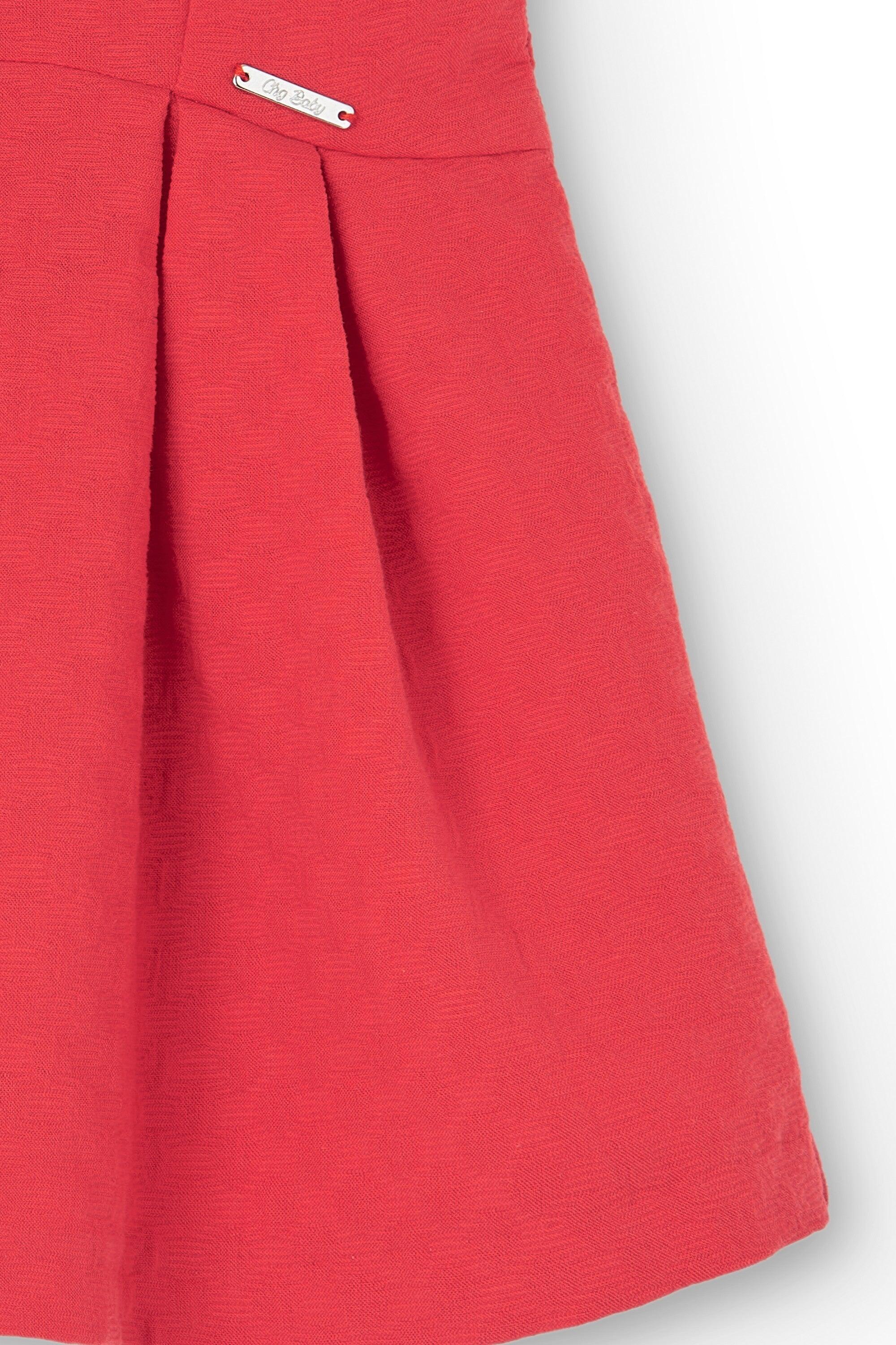 Vestido de bebé niña rojo elegante 4/5