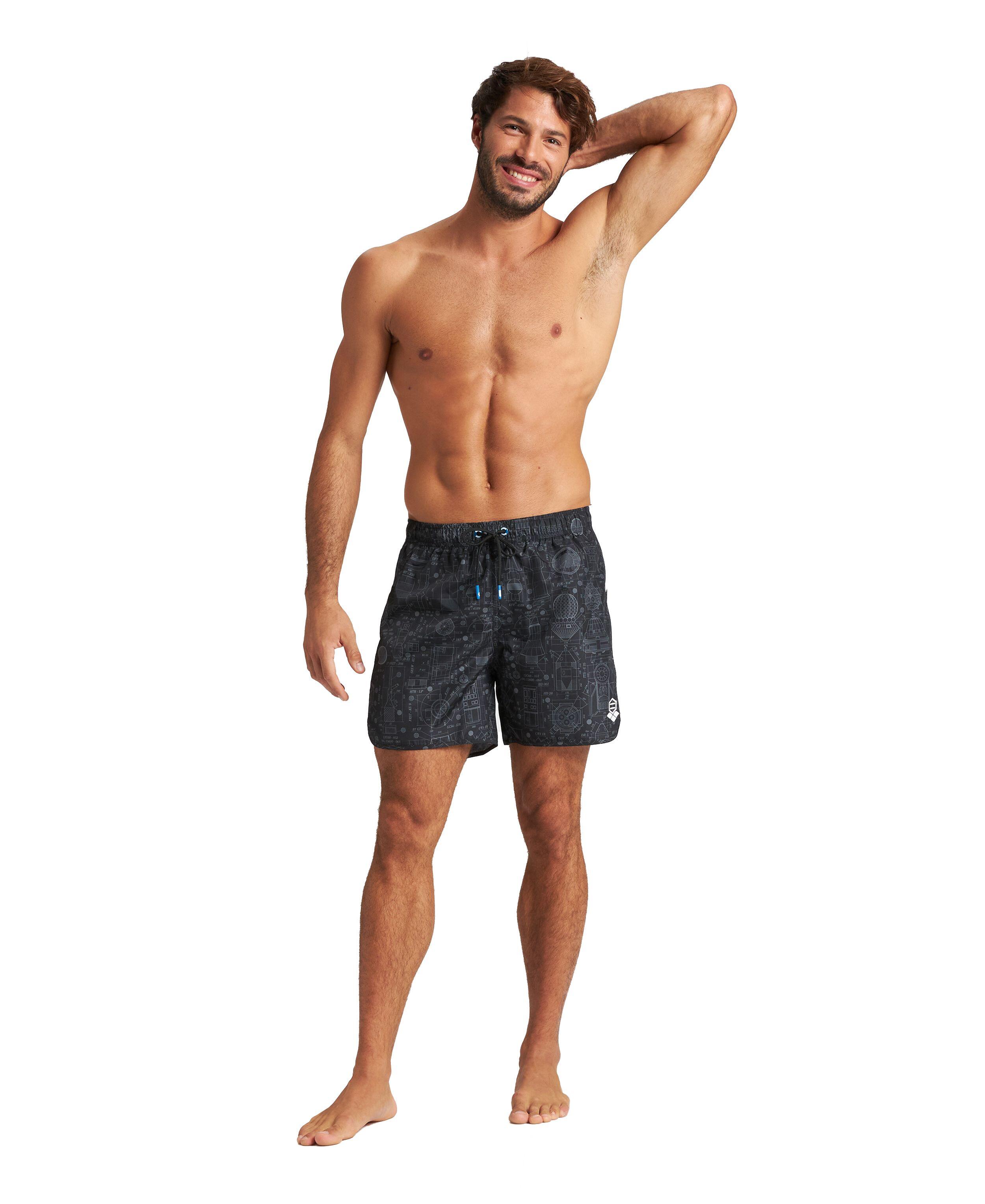 ARENA SZORTY MEN'S TITAN 3 BOXER BLACK MULTI WHITE 004536/510 M 4/6