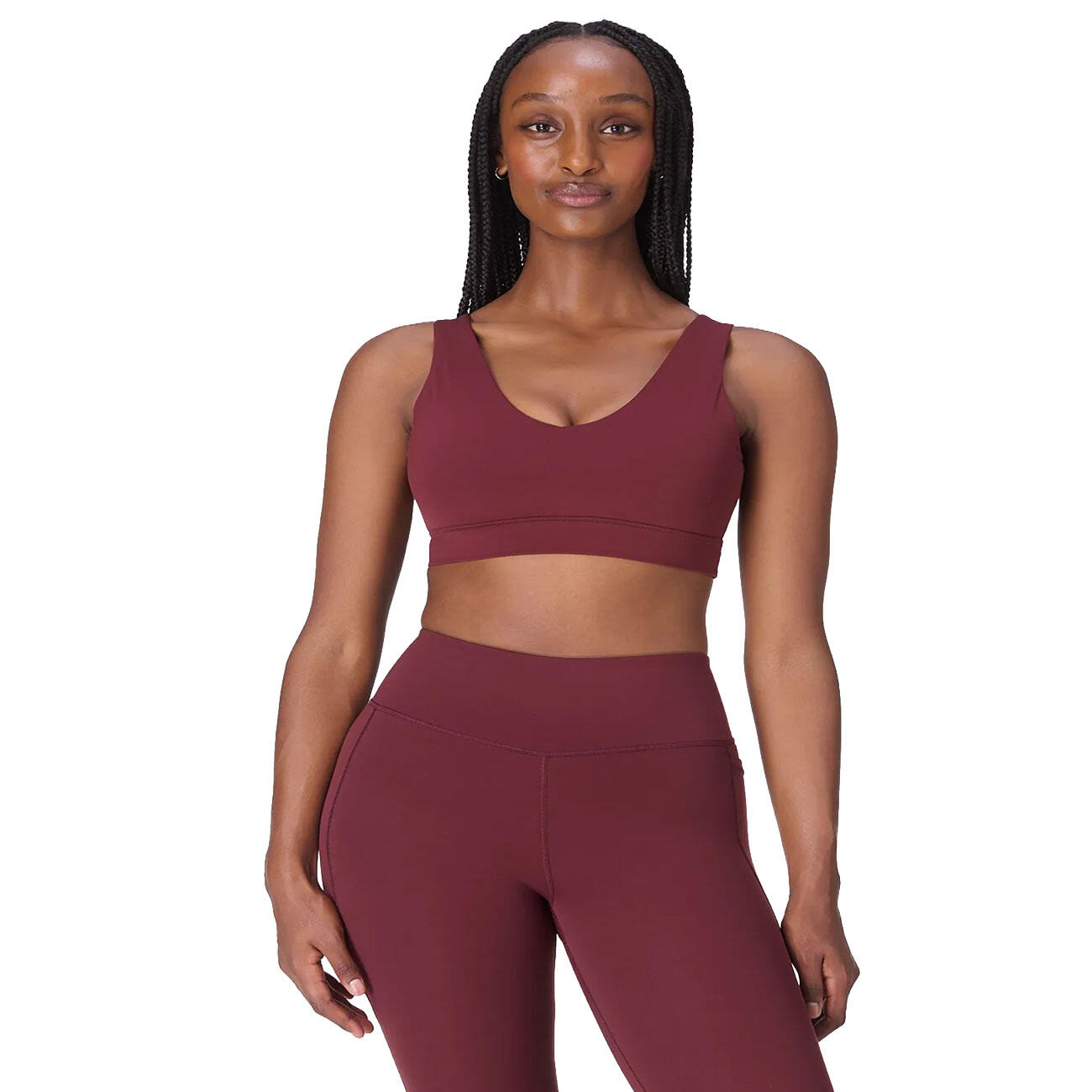 SWEATY BETTY Ultimate Studio Voop Bra  GRANAATROOD L 3/7