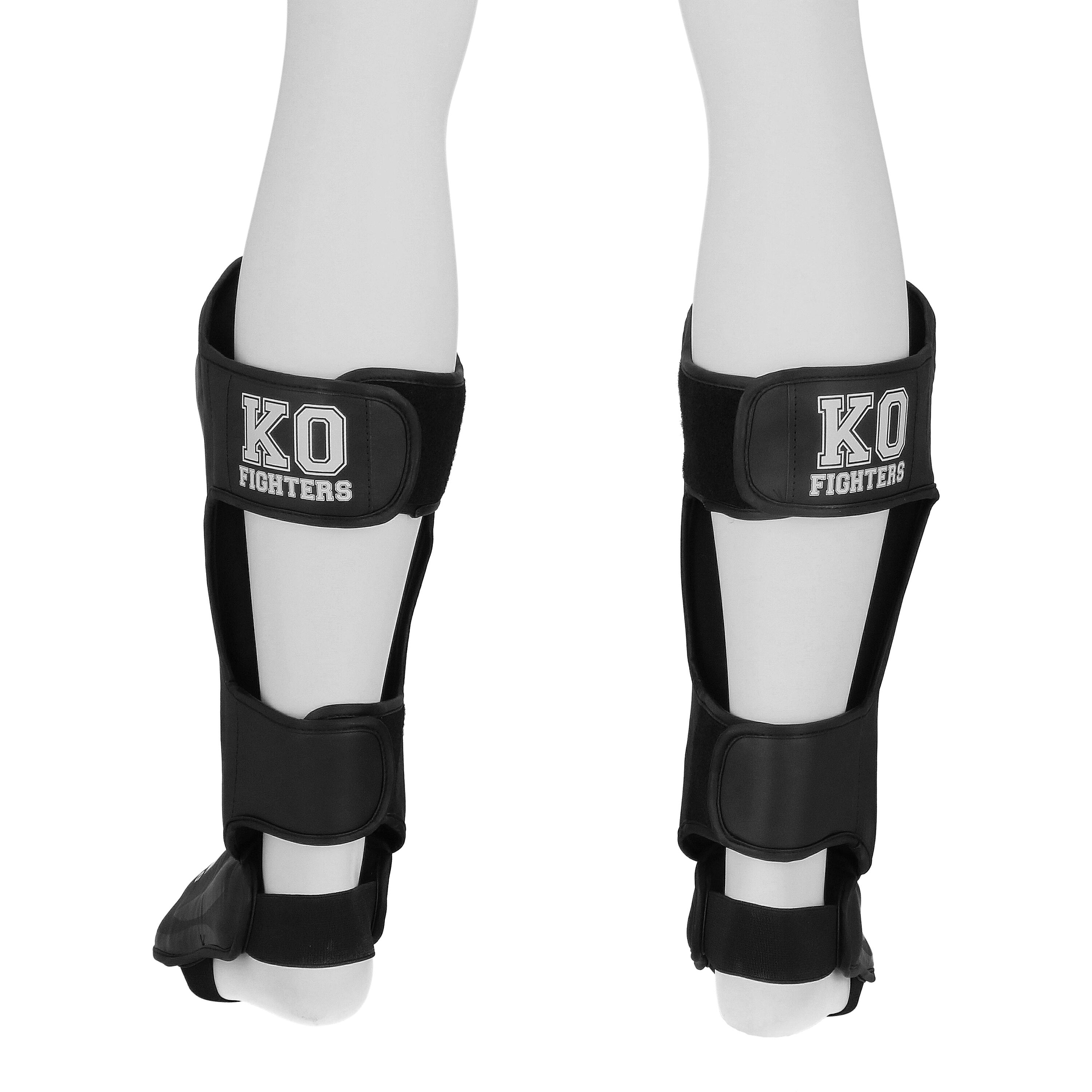 KO Fighters – Protège-tibias Kickboxing – Muay Thai & MMA – Noir 7/7