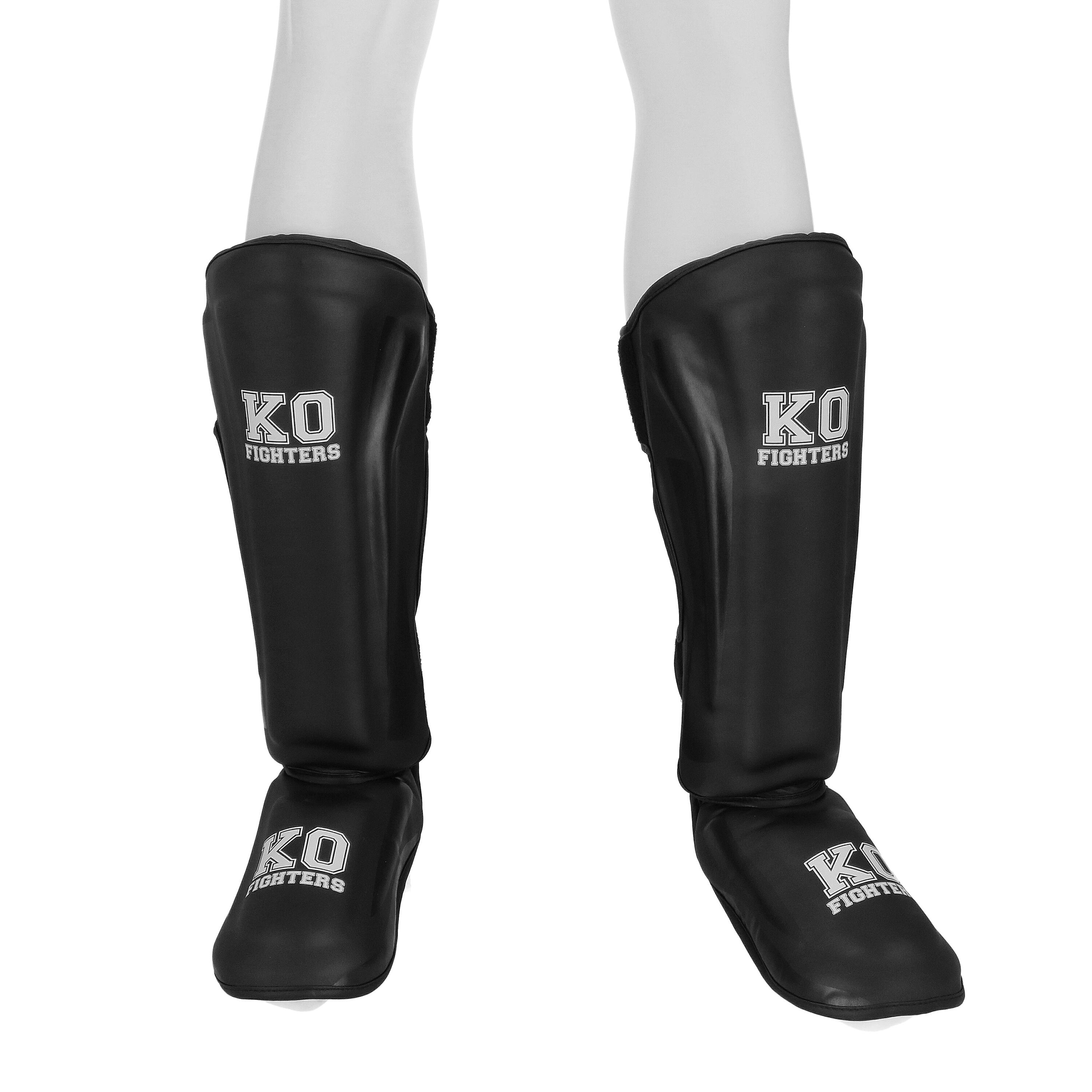KO Fighters – Protège-tibias Kickboxing – Muay Thai & MMA – Noir 2/7