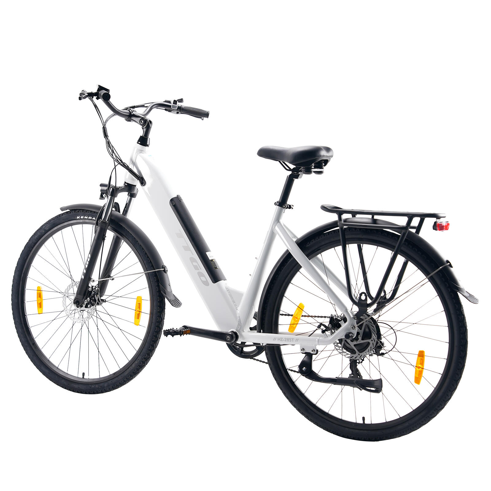 HZ28ST Bici elettrica 28" 36V 250W 110km Shimano 7 velocità città 3/4