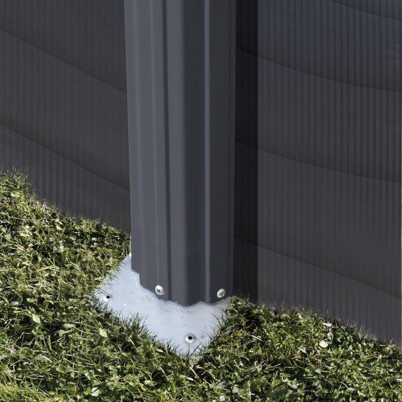 Piscina elevada Gre Ovalada antracita 132cm de altura 730x375x132 4/7