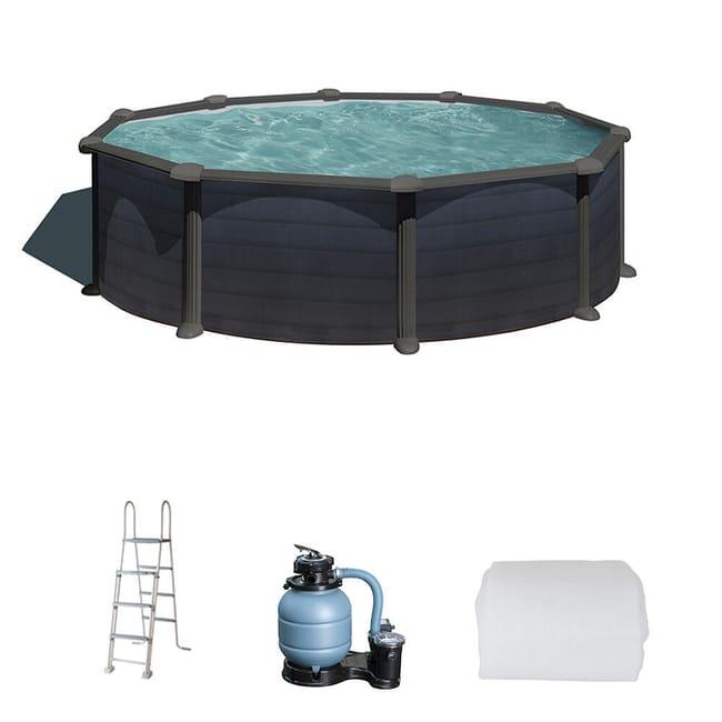 Piscina fuori terra Gre Circolare antracite 120cm di altezza 300x120 2/7