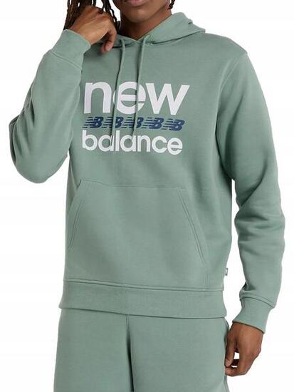 Bluza Męska New Balance Ciepła Bawełniana Z Kapturem