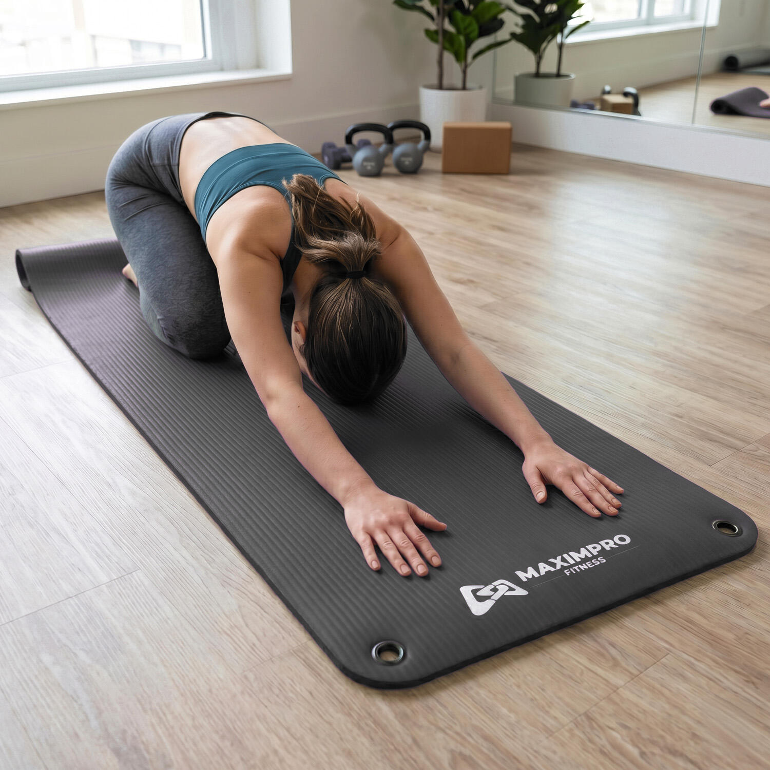 Esterilla Fitness Maximpro NBR Rina 10mm Gris 2/7
