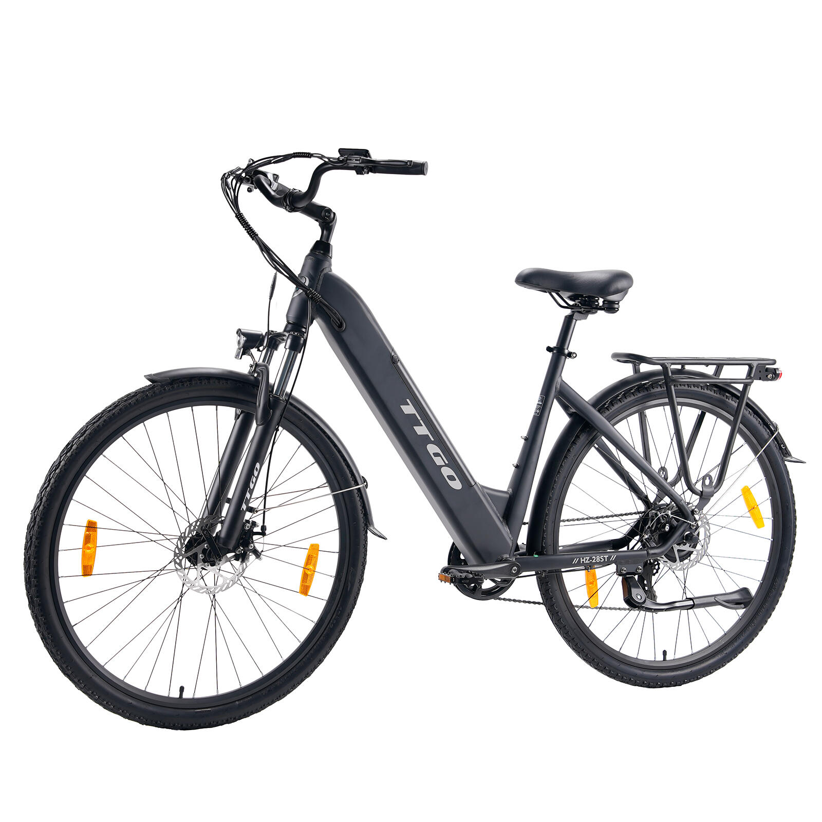 HZ-28ST Elektrische Fiets 28" Aluminium Vering Schijfrem 700C 7V 250W Motor 3/4